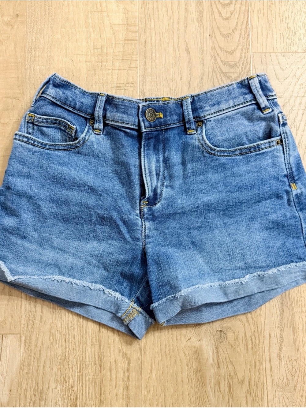 J Crew Crewcuts Light Blue Denim Rolled-Hem Girls Shorts